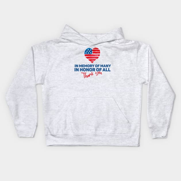 Memorial day 2024 Kids Hoodie by Amelia Emmie